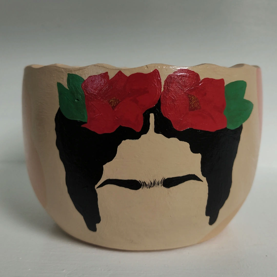 Vaso cerâmico com Frida Kahlo